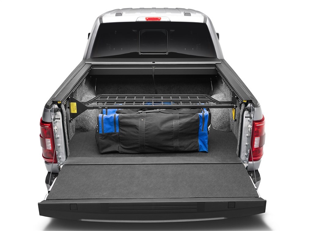 Roll N Lock Bed Cargo Divider, Cargo Manager ®, Works with Roll N Lock Retractable Tonneau Cover, Black, Aluminum, Flip-Up – CM122