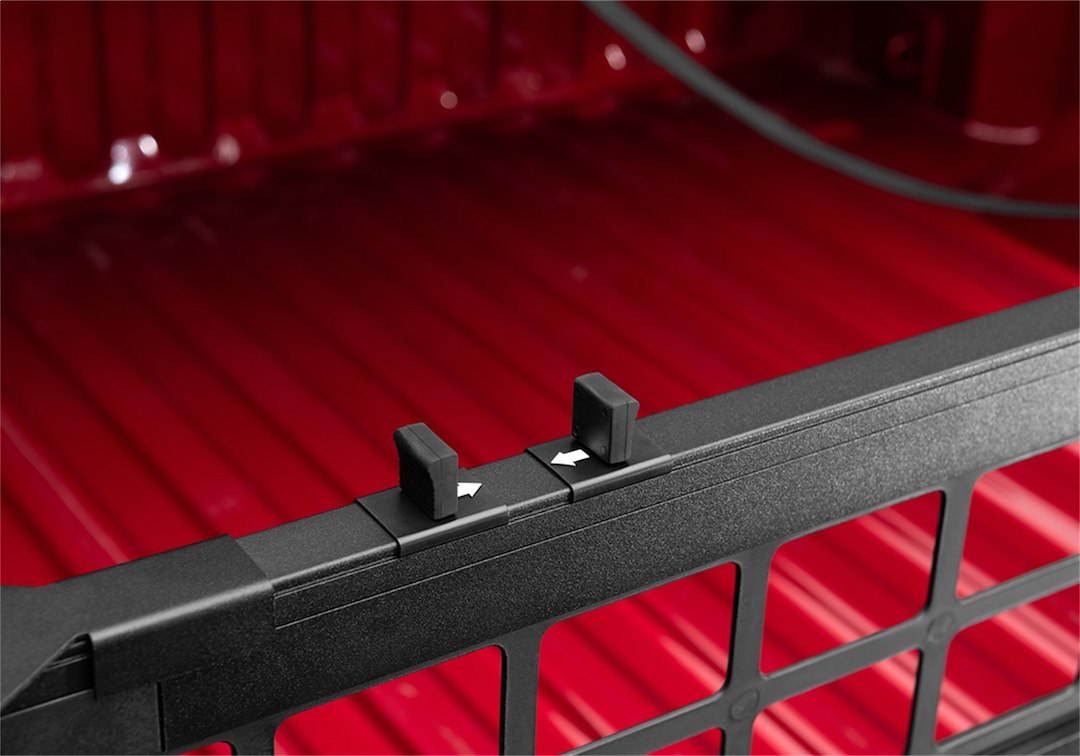 Roll N Lock Bed Cargo Divider, Cargo Manager ®, Works with Roll N Lock Retractable Tonneau Cover, Black, Aluminum, Flip-Up – CM225