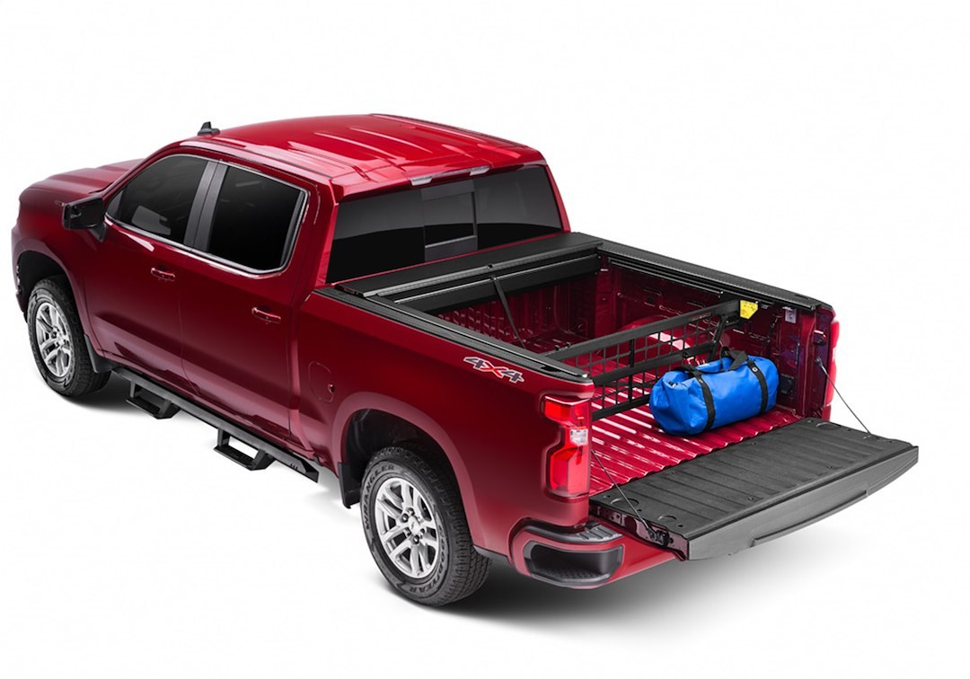 Roll N Lock Bed Cargo Divider, Cargo Manager ®, Works with Roll N Lock Retractable Tonneau Cover, Black, Aluminum, Flip-Up – CM225