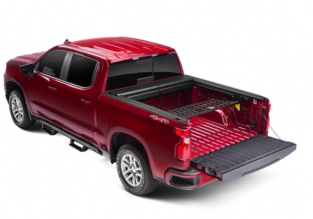 Roll N Lock Bed Cargo Divider, Cargo Manager ®, Works with Roll N Lock Retractable Tonneau Cover, Black, Aluminum, Flip-Up – CM225
