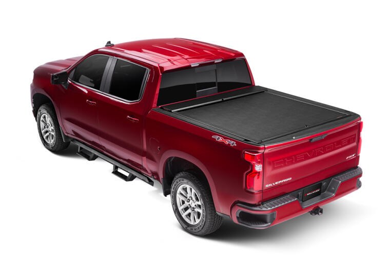 Roll N Lock Tonneau Cover, M-Series™, Manual Retractable, Lockable, Black, Vinyl – LG222M