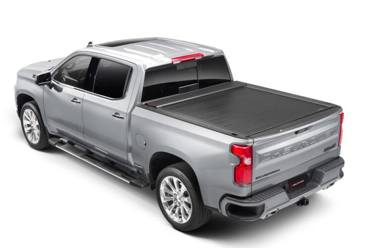Roll N Lock Tonneau Cover, E-Series, Power Retractable, Low Profile, Lockable, Matte Black, Powder Coated, Aluminum – RC263E