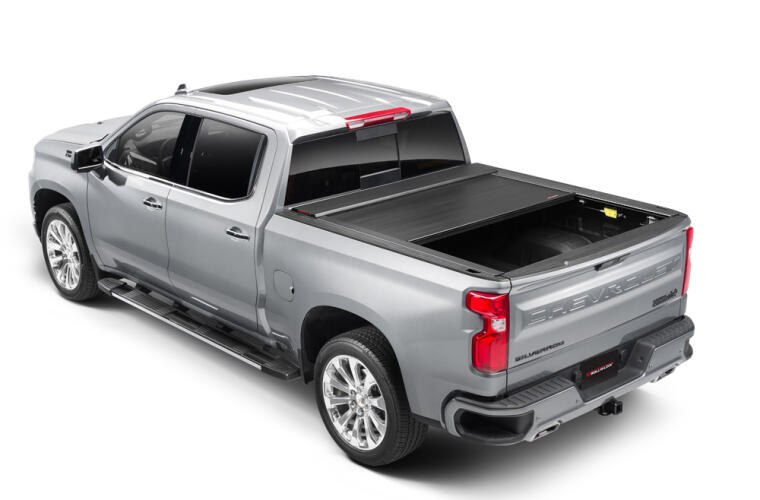 Roll N Lock Tonneau Cover, E-Series, Power Retractable, Low Profile, Lockable, Matte Black, Powder Coated, Aluminum – RC263E