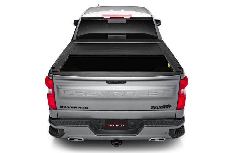 Roll N Lock Tonneau Cover, E-Series, Power Retractable, Low Profile, Lockable, Matte Black, Powder Coated, Aluminum – RC263E