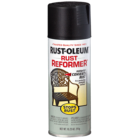 Rust-Oleum Rust Converter, Rust Reformer ®, Used to Convert Rust IN to a Non-Rusting Surface, Spray on, Black, 10.25 Ounce Spray Can, Single – 215215