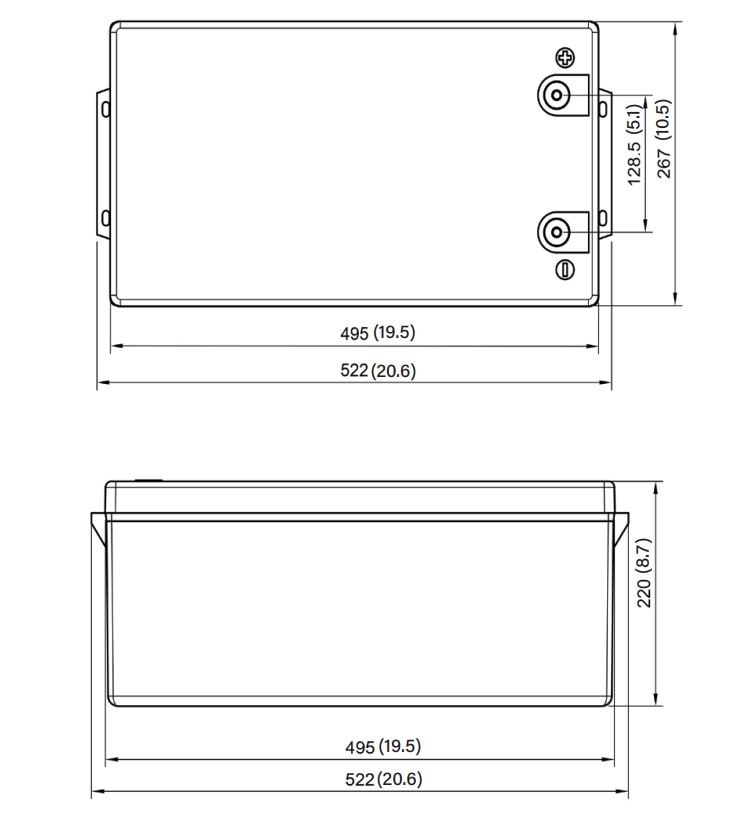 Relion Battery, Legacy Series, Group 31, 12 Volt, 300 Ah Capacity, M8 Threaded Stud Top Terminals, Lithium Iron Phosphate, 20.6 Inch Length – RB300