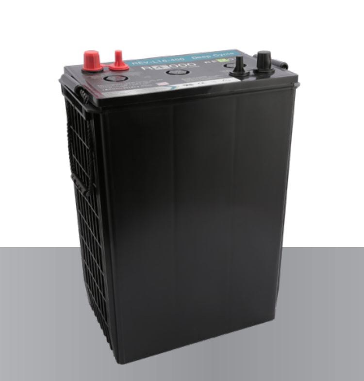Relion Battery, R4000 Dry Series, Group 903 Vrla, 6 Volt, 400 Ampere, Ap and 5/16 Inch Stud Top Terminal, 11.6 Inch Length – REV-L16-400