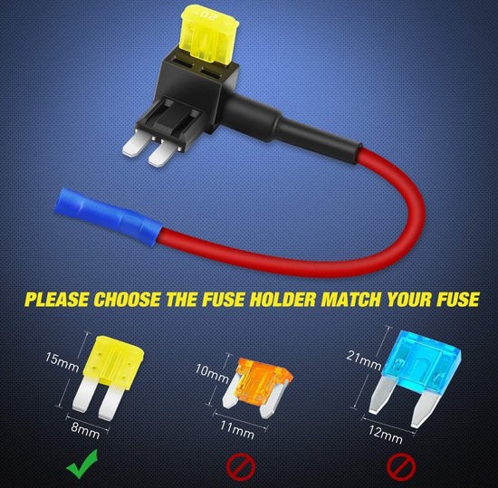 Recon Accessories Fuse Block Tap, Use with Vacant Energized Micro Size Fuse Block Slot Without Splicing Into Vehicle Wiring – 264001FTM2