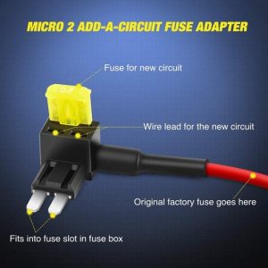 Recon Accessories Fuse Block Tap, Use with Vacant Energized Micro Size Fuse Block Slot Without Splicing Into Vehicle Wiring – 264001FTM2