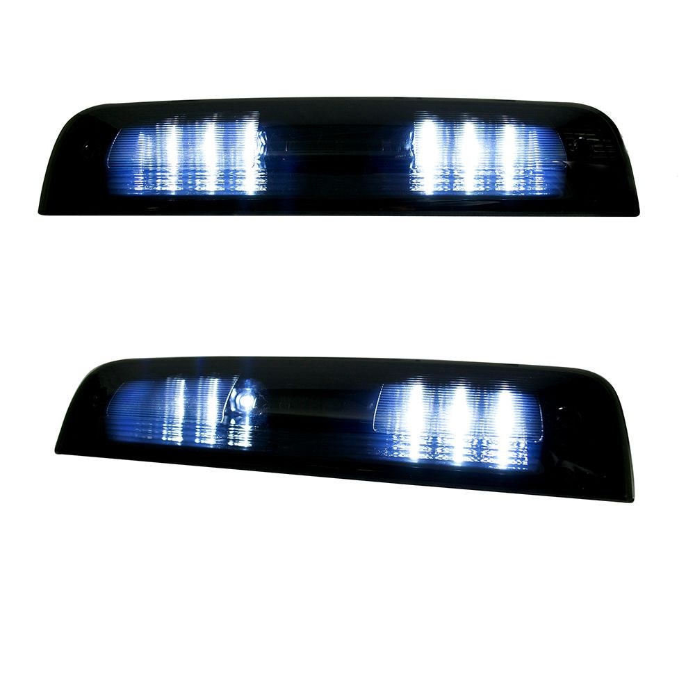 Recon Accessories Center High Mount Stop Light, LED, Smoke Lens, Red Brake Bulb/ White Cargo Light Bulb, With Cargo Light – 264112BK