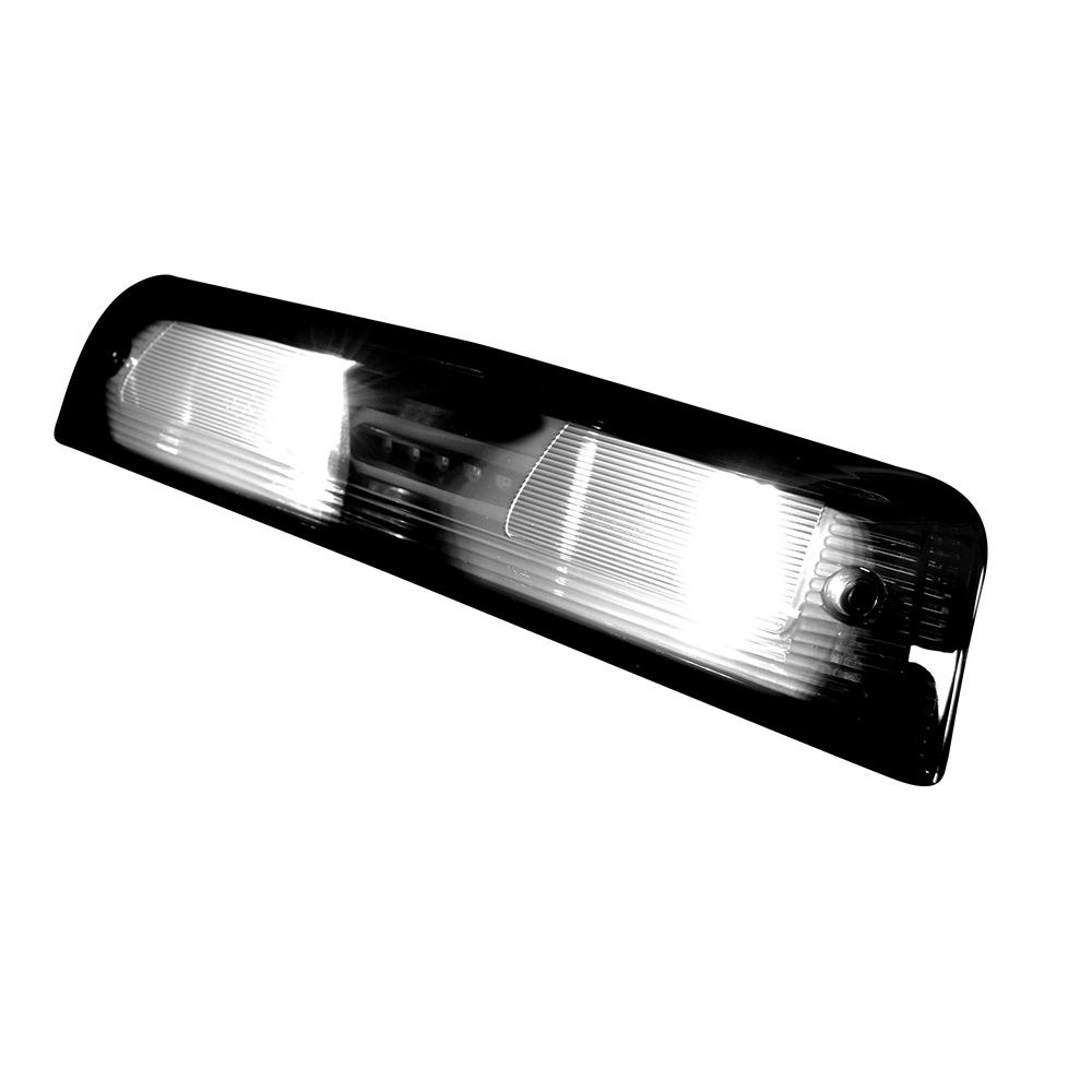 Recon Accessories Center High Mount Stop Light, Cree Xml LED, Smoke Lens, Red Brake Bulb/ White Cargo Light Bulb, With Cargo Light – 264112BKHP