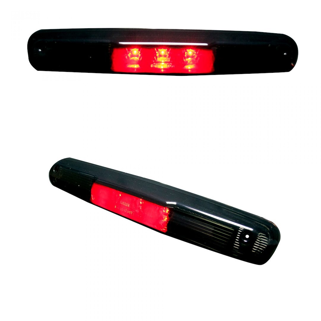 Recon Accessories Center High Mount Stop Light, LED, Smoke Lens, Red Brake Bulb/ White Cargo Light Bulb, With Cargo Light – 264125BK