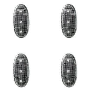 Recon Accessories Side Marker Light, Fender Mount, Clear Lens, Chrome Trim, LED, White Bulb, Set of 4 – 264136WHCL