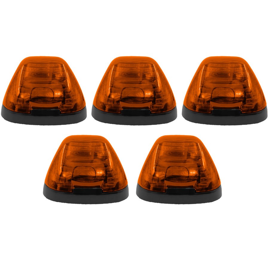 Recon Accessories Roof Marker Light, Amber ABS Plastic Lens, 2-WAY Front/ Rear Facing Ultra High Power LED, Amber Bulb, Set of 5 – 264143AMHPAM