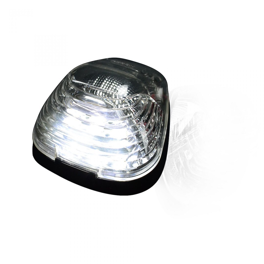 Recon Accessories Roof Marker Light – LED, Direct Fit Tear Drop, Clear Lens, White Bulb, Set of 5 – 264143WHCL