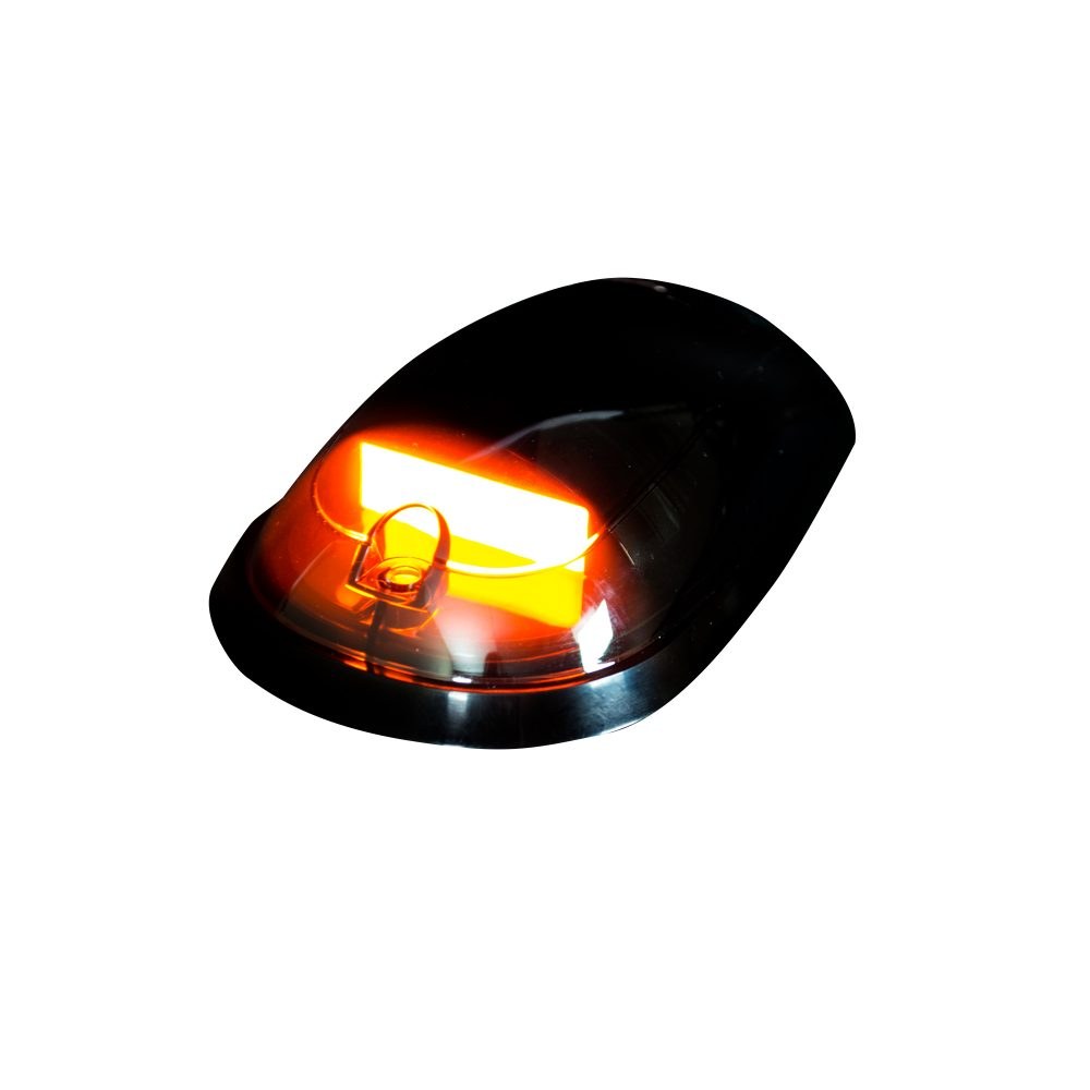 Recon Accessories Roof Marker Light – LED, Direct Fit Tear-Drop, Smoke Lens, Oled Bar Style Bulb, Amber, Set of 5 – 264146BKHP