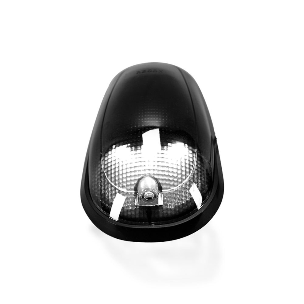 Recon Accessories Roof Marker Light – LED, Direct Fit Tear-Drop, Smoke Lens, LED Bulb, White, Set of 5 – 264146WHBK