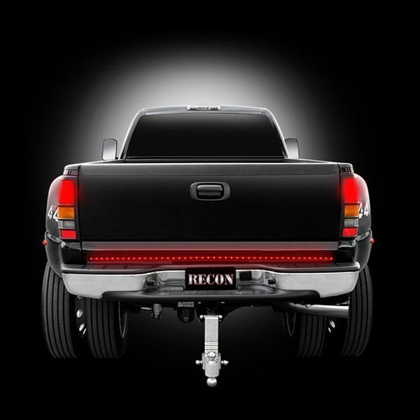 Recon Accessories Tailgate Light – LED, 60 Inch Length Light Strip, Clear Lens, Red Brake Light/ White Reverse Light, Clear Housing – 26416