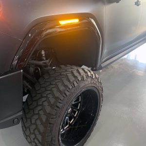 Recon Accessories Side Marker Light, Fender Flare Mount, Smoke Lens, Black Trim, LED, Amber Bulb, Set of 4 – 264230BK