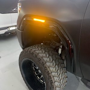 Recon Accessories Side Marker Light, Fender Flare Mount, Smoke Lens, Black Trim, LED, Amber Bulb, Set of 4 – 264230BK