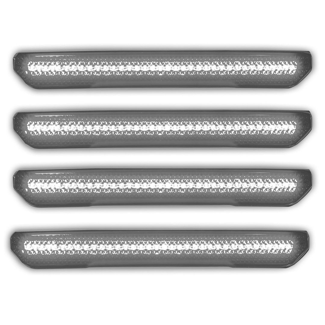 Recon Accessories Side Marker Light, Fender Flare Mount, Clear Lens, Chrome Trim, LED Bulb, White Bulb, Set of 4 – 264230WHCL