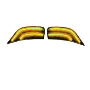 Recon Accessories Side Marker Light, Front Fender Mount, Smoke Lens, Black Trim, LED, Amber Bulb, Set of 2 – 264231BK