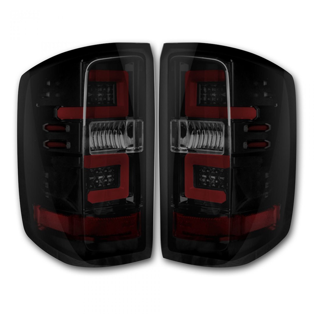 Recon Accessories Tail Light Assembly, LED, Smoke Lens, Black Housing, LED Brake Light/ Reverse Light Not Included, Red Bulb, Set of 2 – 264238BK
