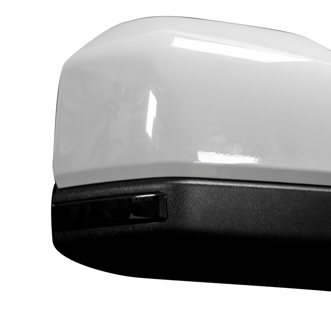 Recon Accessories Exterior Mirror Turn Signal Light, Smoke Lens, LED, White Bulb, Set of 2 – 264244WHBK