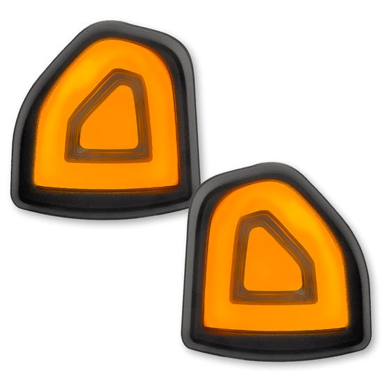 Recon Accessories Exterior Mirror Turn Signal Light, Smoke ABS Plastic Lens, Oled, Amber Bulb, Set of 2 – 264247BK