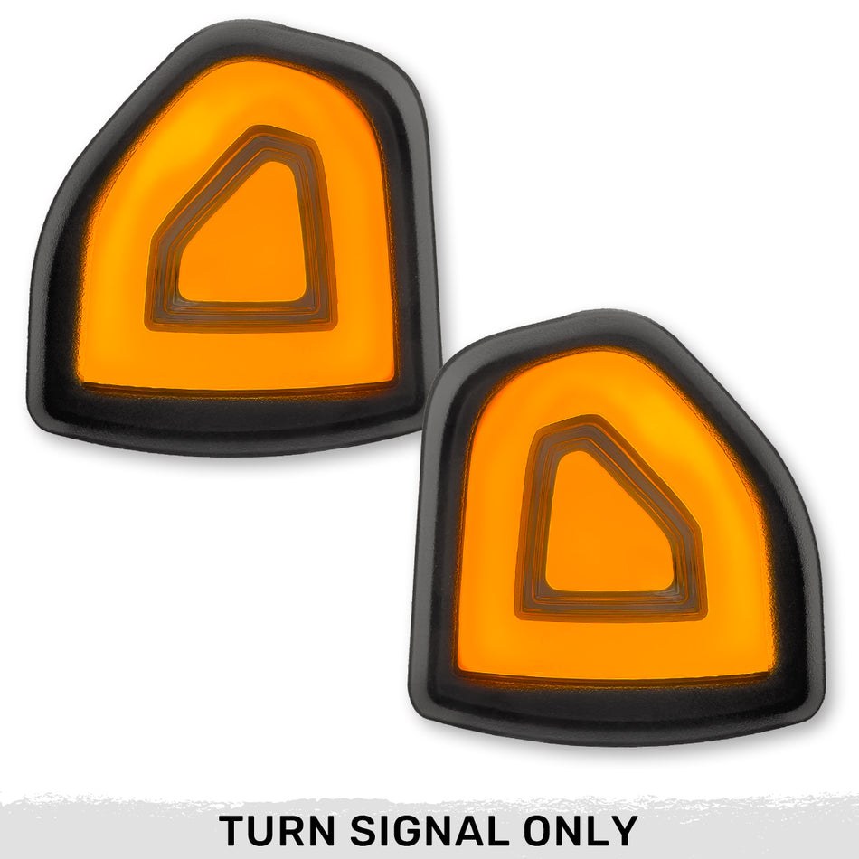 Recon Accessories Exterior Mirror Turn Signal Light, Smoke ABS Plastic Lens, Oled, Amber Bulb, Set of 2 – 264247BK