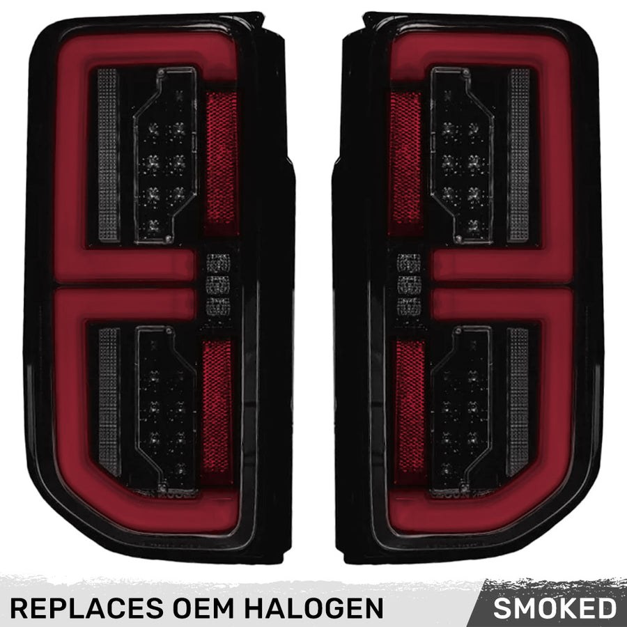 Recon Accessories Tail Light Assembly, Oled, Smoke ABS Plastic Lens, Black Housing – 264279BK