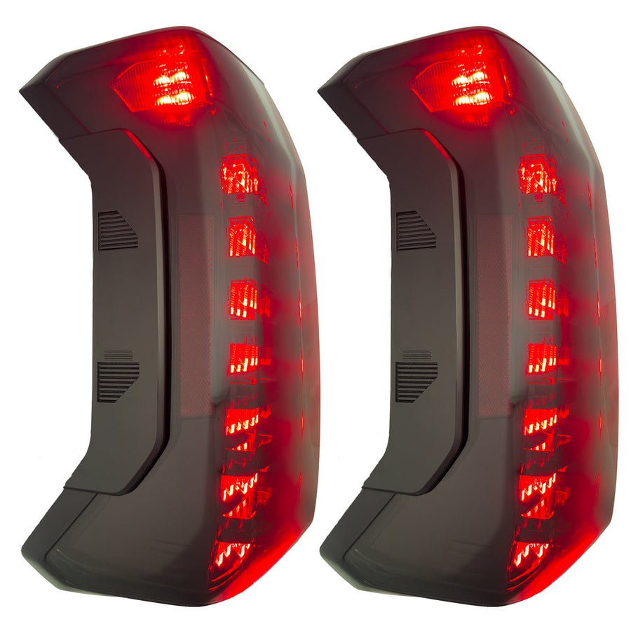 Recon Accessories Tail Light Assembly, Smoke Lens, Black Housing, LED with Startup Light Sequence – 264289BK