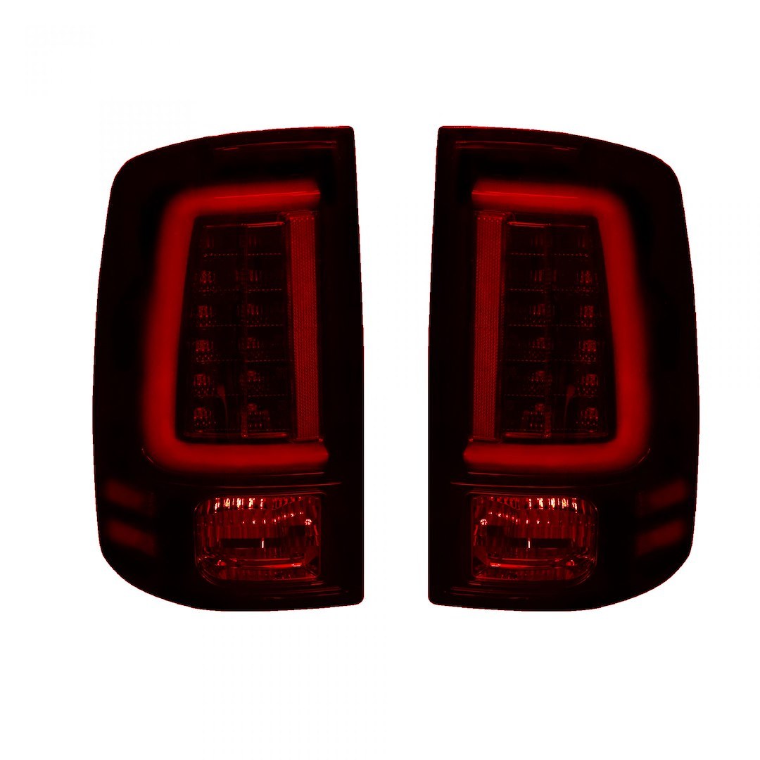 Recon Accessories Tail Light Assembly, Oled, Red Lens, Black Housing, Red Bulb, Without Reverse Bulbs, Set of 2 – 264336RD