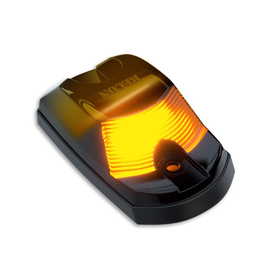 Recon Accessories Roof Marker Light, Direct Fit Tear Drop, Smoke ABS Plastic Lens, 2-WAY Front/ Rear Facing Ultra High Power LED – 264342BKHPAMX