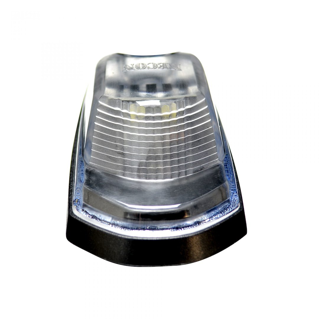 Recon Accessories Roof Marker Light – LED, Direct Fit Oval, Clear Lens, LED Bulb, Amber Bulb, Set of 5, Replaces Factory Lights – 264343CL
