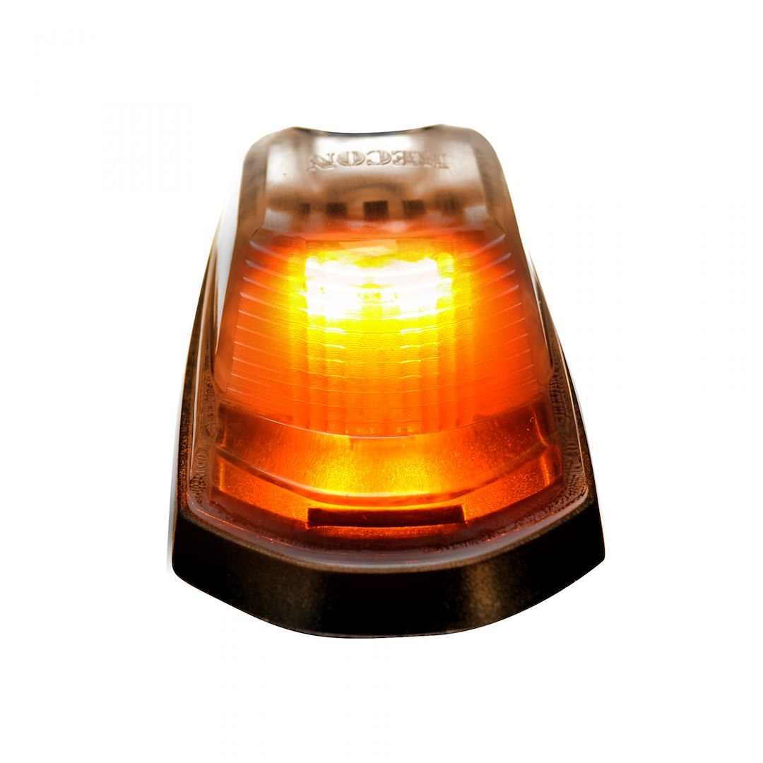 Recon Accessories Roof Marker Light – LED, Direct Fit Oval, Clear Lens, LED Bulb, Amber Bulb, Set of 5, Replaces Factory Lights – 264343CL