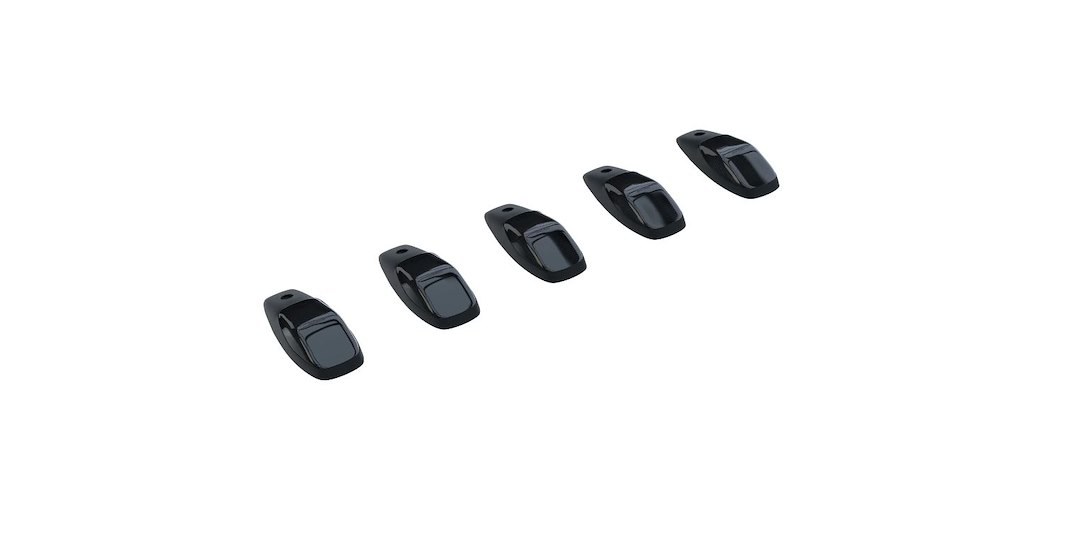 Recon Accessories Roof Marker Light – LED, Smoke Lens, High Power Led’s, White Bulb, Set of 5 – 264346WHBK