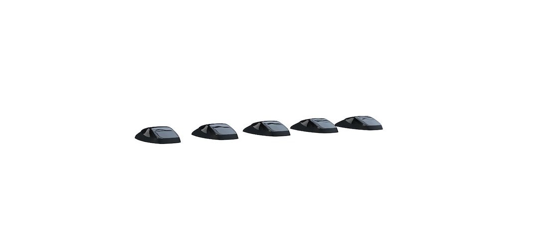 Recon Accessories Roof Marker Light – LED, Smoke Lens, High Power Led’s, White Bulb, Set of 5 – 264346WHBK
