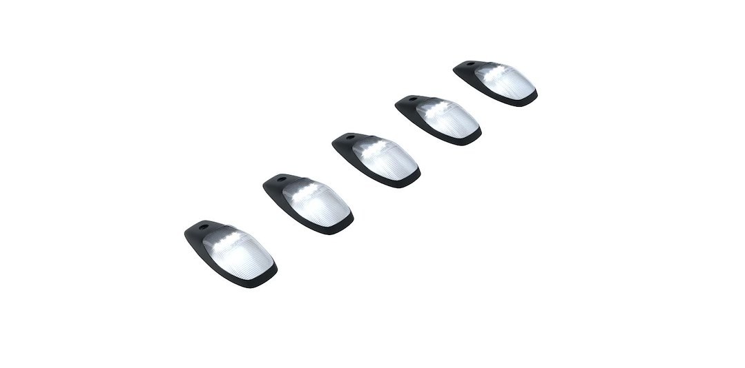 Recon Accessories Roof Marker Light – LED, Clear Lens, High Power Led’s, White Bulb, Set of 5 – 264346WHCL