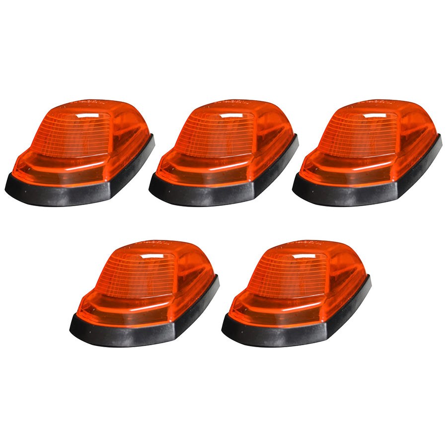 Recon Accessories Roof Marker Light, Amber ABS Plastic Lens, 2-WAY Front/ Rear Facing Ultra High Power LED, Amber Bulb, Set of 5 – 264443AMHPAM