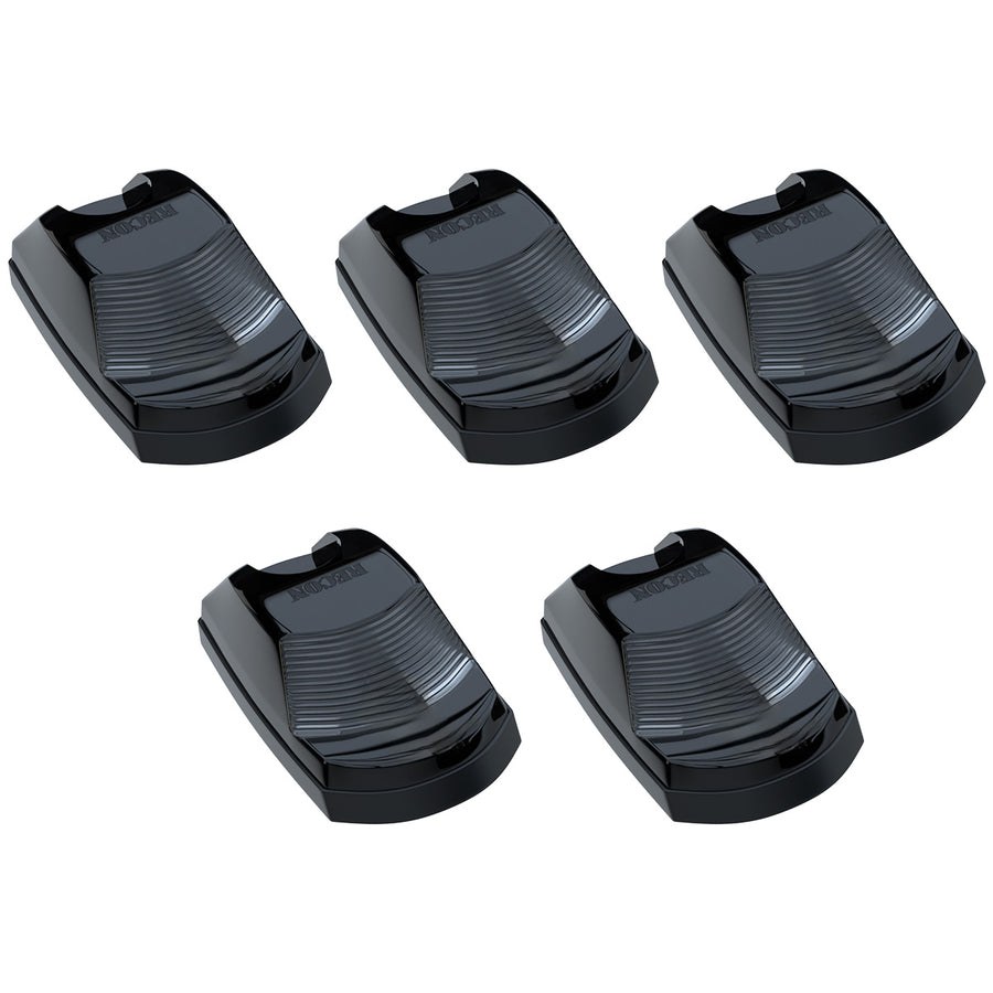 Recon Accessories Roof Marker Light, Smoke ABS Plastic Lens, 2-WAY Front/ Rear Facing Ultra High Power LED, Amber Bulb, Set of 5 – 264443BKHPAM