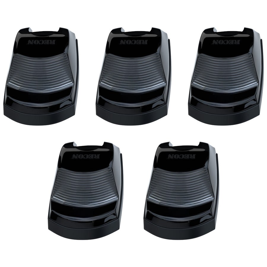 Recon Accessories Roof Marker Light, Smoke ABS Plastic Lens, 2-WAY Front/ Rear Facing Ultra High Power LED, Amber Bulb, Set of 5 – 264443BKHPAM