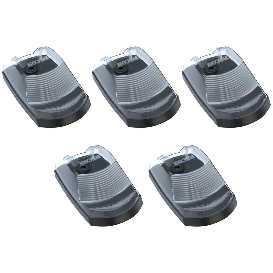 Recon Accessories Roof Marker Light, Clear ABS Plastic Lens, 2-WAY Front/ Rear Facing Ultra High Power LED, White Bulb, Set of 5 – 264443CLHPWH