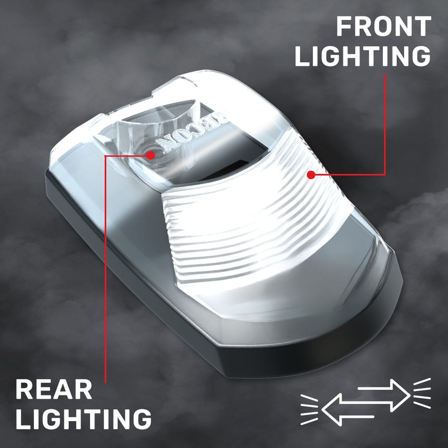 Recon Accessories Roof Marker Light, Clear ABS Plastic Lens, 2-WAY Front/ Rear Facing Ultra High Power LED, White Bulb, Set of 5 – 264443CLHPWH