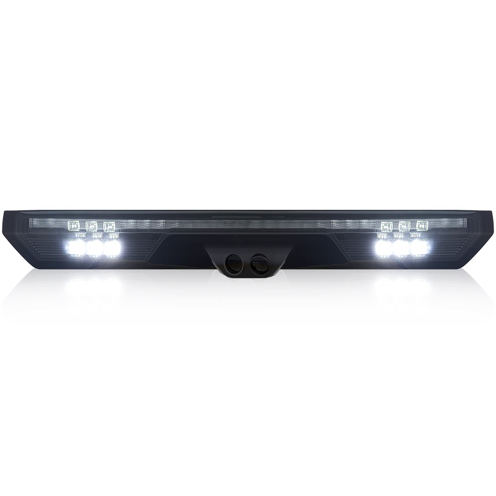 Recon Accessories Center High Mount Stop Light, Smoke Lens, Red Brake Bulb/ Cree Xml White Cargo Light, LED Bulb, With Cargo Light – 264101CAM2BK