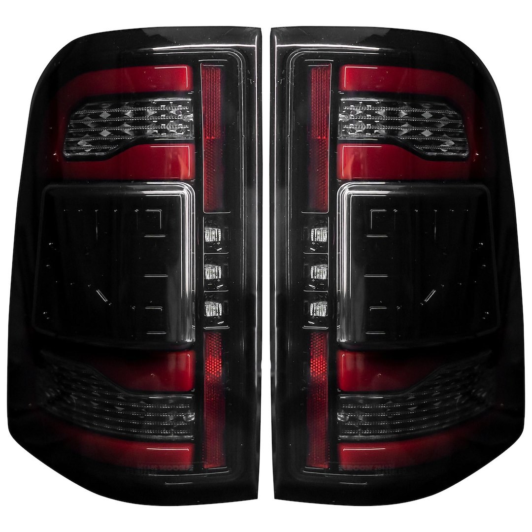 Recon Accessories Tail Light Assembly, Smoke Lens, Black Housing, Oled, Red Bulbs, Set of 2 – 264338LEDBKX
