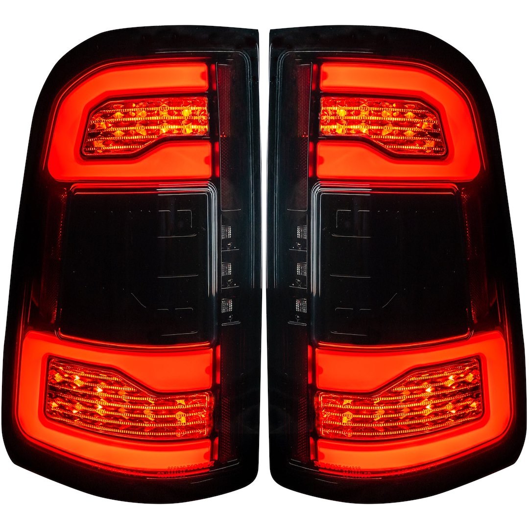 Recon Accessories Tail Light Assembly, Smoke Lens, Black Housing, Oled, Red Bulbs, Set of 2 – 264338LEDBKX