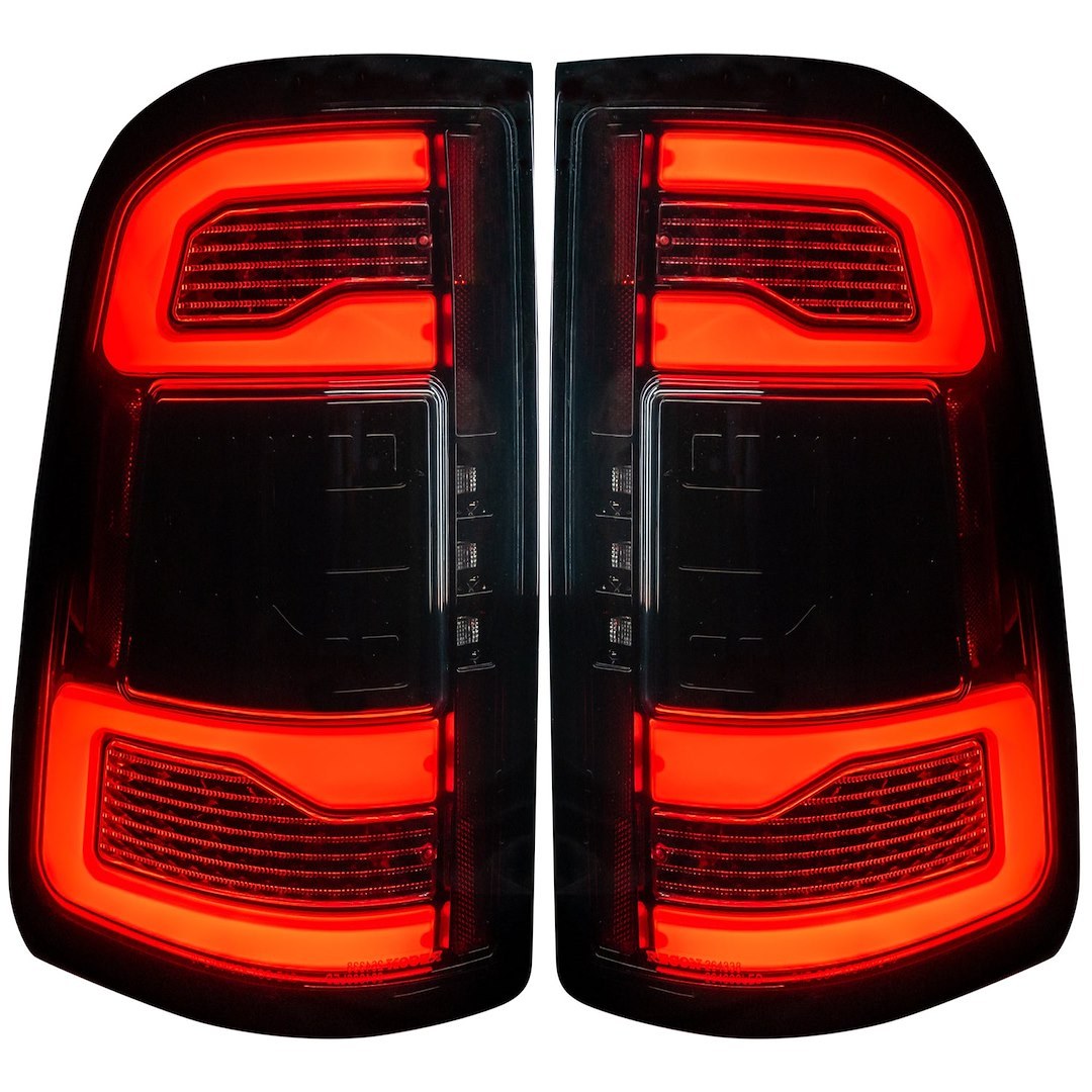 Recon Accessories Tail Light Assembly, Smoke Lens, Black Housing, Oled, Red Bulbs, Set of 2 – 264338LEDBKX