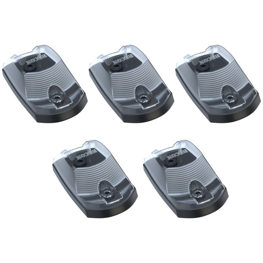 Recon Accessories Roof Marker Light, Direct Fit Oval Style, Clear ABS Plastic Lens, Oled Running Lights, White Bulb, Set of 5 – 264342CLHPWH