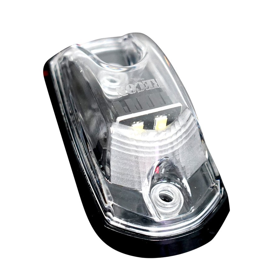 Recon Accessories Roof Marker Light, Direct Fit Oval Style, Clear ABS Plastic Lens, Oled Running Lights, White Bulb, Set of 5 – 264342CLHPWH